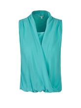 Wrap V Neck Sleeveless Women Summer Blouse Ladies Office Shirt Casual Wear To Work Top Sleeveless Fashion 2016 New Arrival