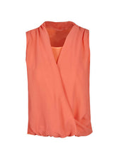 Wrap V Neck Sleeveless Women Summer Blouse Ladies Office Shirt Casual Wear To Work Top Sleeveless Fashion 2016 New Arrival