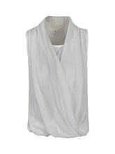 Wrap V Neck Sleeveless Women Summer Blouse Ladies Office Shirt Casual Wear To Work Top Sleeveless Fashion 2016 New Arrival