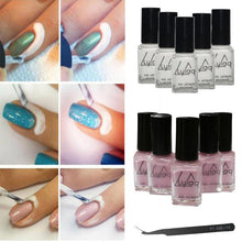 new retail and high quality lulaa 5pcs/Set Peel Off Liquid Tape Latex Tape Peel Off Base Coat Nail Art Liquid Palisade Anne