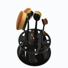 new style 6 Hole Oval Makeup Brush Holder Drying Rack Organizer Cosmetic Shelf Tool Made of sturdy clear acrylic 2017